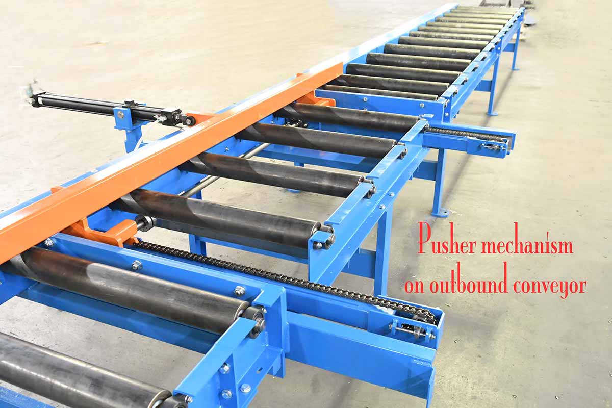 Conveyor Pusher mechanism on outbound conveyor